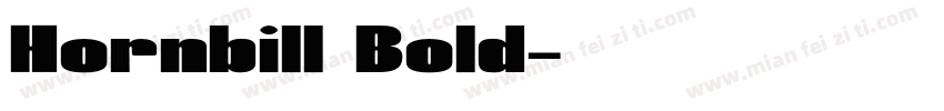 Hornbill Bold字体转换